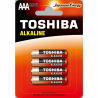 Pack de 4 pilas ALCALINAS LR03 / AAA